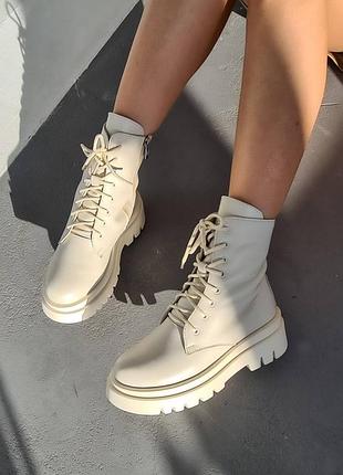 Женские зимние ботинки натуральная кожа