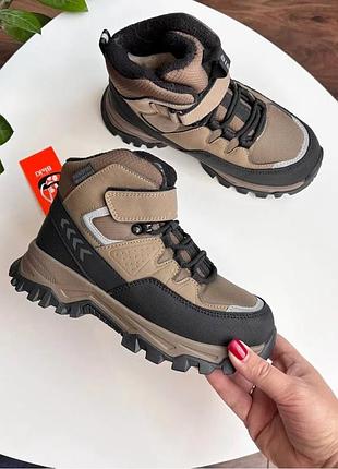 Зимние теплые ботинки ботинки для мальчика внутри теплый мех овчина