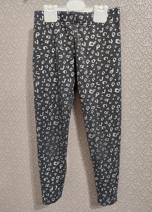 Теплые лосины на девочку на 7 лет