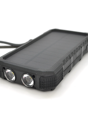Power bank 20000 mah solar, type-c/pd/qc3.0, ударозахищений