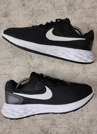 Кроссовки nike revolution 6 оригинал найк легкие летние черные в сеточку беговые спортивные для фитнеса тренировок