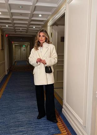 Полупальто жакет оверсайз букле