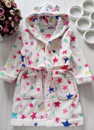 Теплый махровый халат в звездах артикул: 25052 бренд: marks &amp; spencer