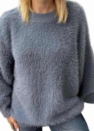 Свитер женский теплый травка