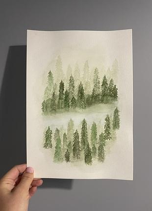 Картина а4 ліс річка