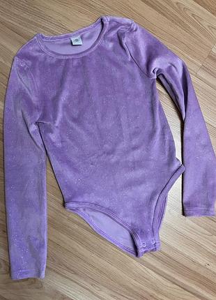 Нарядний боді велюровий  бузковий лаванда блискуче zara