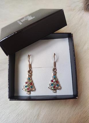 Сережки ялинки, новорічний, різдвяний аксесуар, подарунок