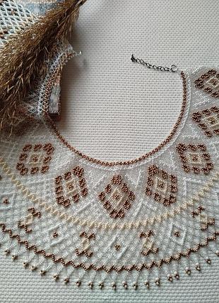 Силка, кризис, кривалька, украшение из бисера, колье