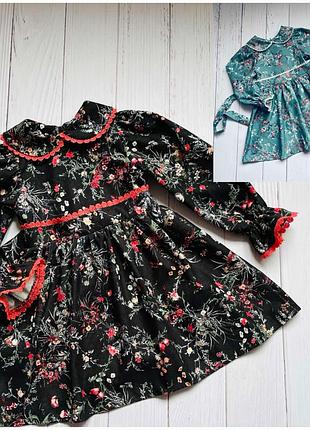 Детское вельветовое платье на девочку