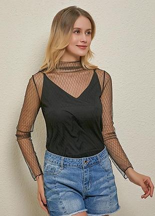 Кофточка с узором прозрачный гольф кофточка сетка водолазка блузка 5001/2