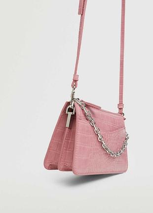Сумочка mango, рожева