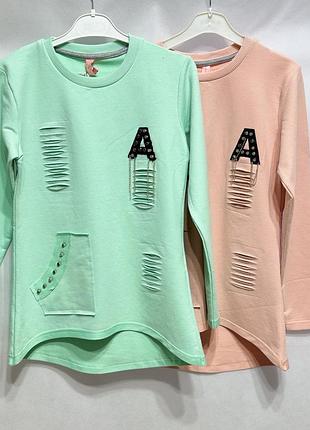 Свитшоты туники теплые на малом шаре флиса