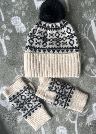Набір (шапка+мітенки) h&m