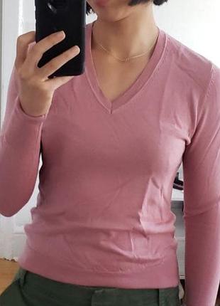Джемпер рожевий вовна uniqlo xs/s