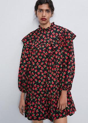 Красива сукня плаття в квіти zara