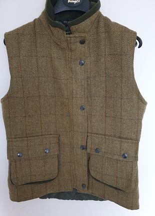 Женская безрукавка твидовая 65% шерсти