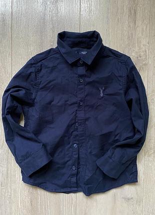 🌷синя сорочка 3-4 років хлопчик next