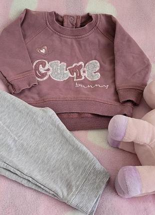 Костюм спортивный на флисе утепленный 6 м 68 см для девочки