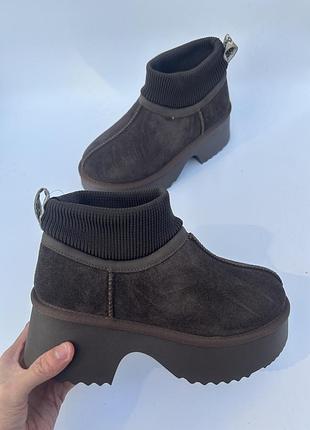 Уггі жіночі, черевики модні натуральна замша