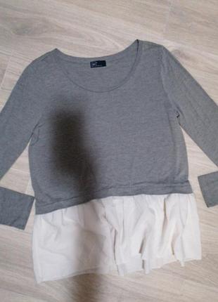 Светер с шифоновой вставкой
нежный, легкий, тоненький
размер s