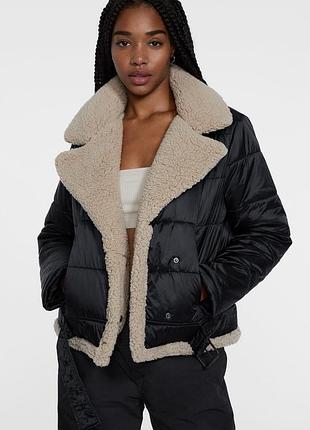 Куртка stradivarius з мʼяким хутром xs