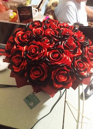 Цветы из атласной ленты