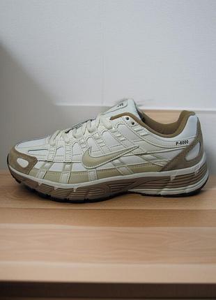 Кроссовки nike р6000, кроссовки бело-коричневые (0331)