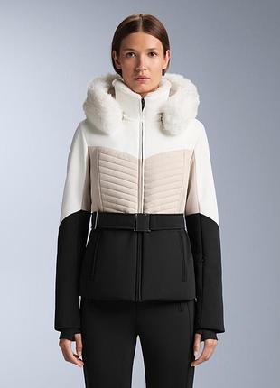 Водонепроницаемая, супер приталенная лыжная куртка primaloft® ski с цветными блоками