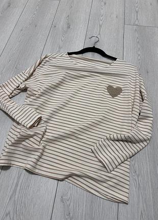 Дуже гарна тільняшка бежева італія котон віскоза