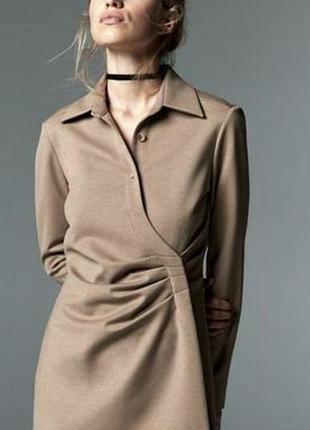 Плотная рубашка туника zara