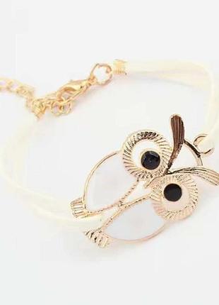 Замшевый браслет с совой