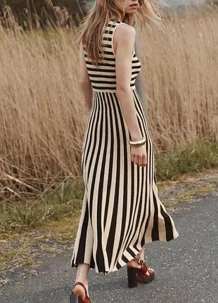 В'язане плаття zara у смужку