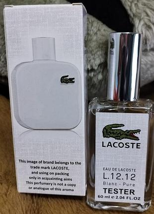 Чоловічі парфуми lacoste l.12.12 blanc - pure -60 мл. лакоста біла 12.12