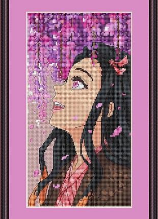 Схема для вишивки хрестиком по аніме клинок винищувача демонів