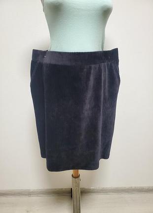 Красивая брендовая коттоновая велюровая юбка