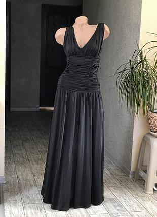 Новое чёрное вечернее платье в пол