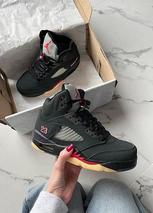 Стильные кроссовки jordan 5 gore-tex