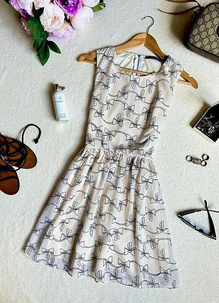 Жіноче шифонове плаття, літнє шифонове плаття, жіночий сарафан у бантиках, біле плаття zara mango h&m