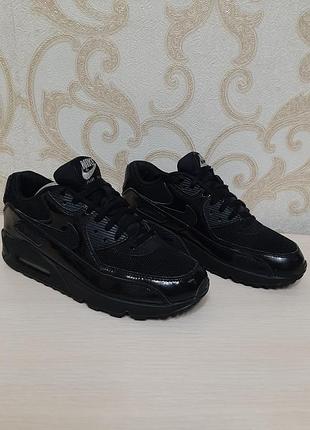 Кроссовки nike air max 90 prem black metallic silver оригинал