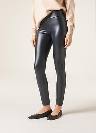 Calzedonia леггинсы кожаные размер xs