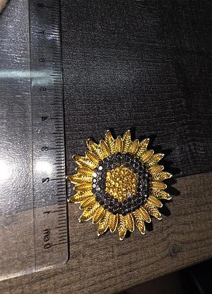 Брошь подсолнух 4