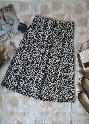 Юбка миди в анималистический принт, dorothy perkins