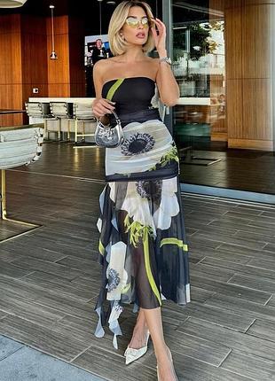 Сукня максі з квітковим принтом wendy від jessica bara