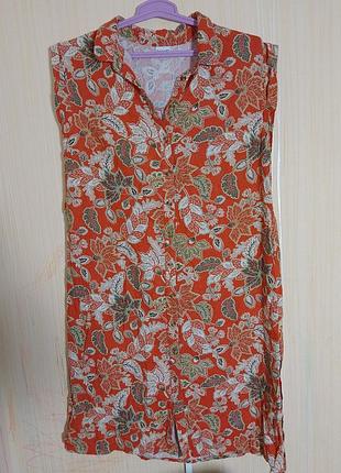 Сукня халат льон+віскоза