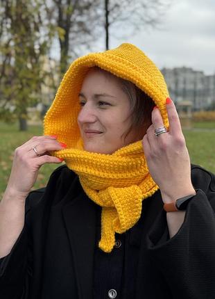 Шапка шарф "софи". капор ручной работы 🫶