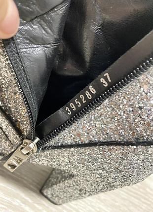 Ботильйони жіночі waggon paris розмір 37 комфортні сріблясто блискучі