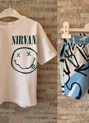 Костюм комплект шорти футболка смайл smile 😃 zara 6 років, 116 см