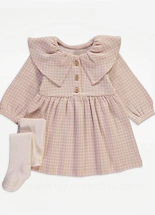 Милий комплект, миле дитяче плаття і колготи, george, на 18-24 місяців, нове