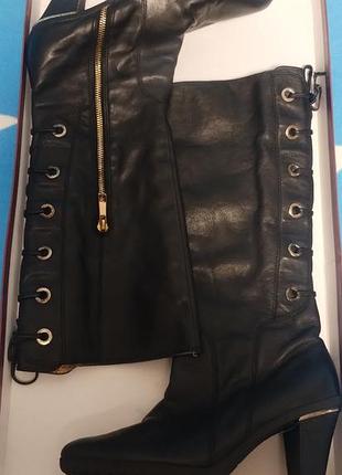 Guess черные женские кожаные сапоги