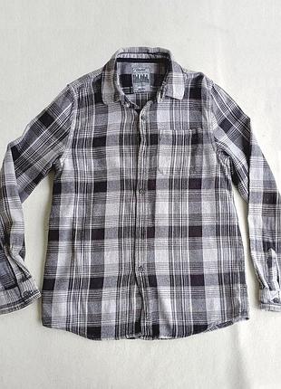 Сорочка в клітинку фланель бавовна, довжина 61 см.